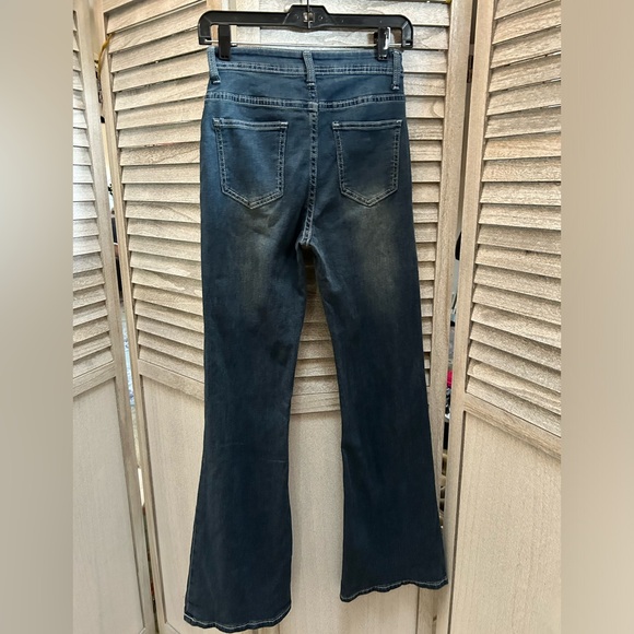 ROMWE Denim Blue Jeans Double Front Pockets Woman’s 4 Small - Picture 3 of 7